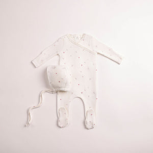 Baby Girl Footie + Hat | Boutique Delicata Floral | Linen/Chalk Girls | Bee and Dee | AW26