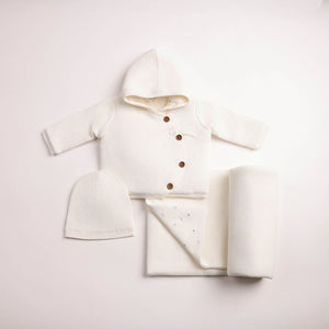 Baby Boy Jacket + Blanket | Boutique Delicata Knit | Linen Boys | Bee and Dee | AW26