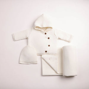 Baby Girl Jacket + Blanket | Boutique Delicata Knit | Linen Girls | Bee and Dee | AW26