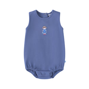 Baby Boy Romper | Fisherman | Denim Blue | Minilabel | SS26