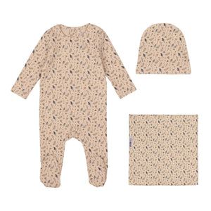 Baby Boy Layette Set | Printed Willow | Beige | Minilabel | AW25