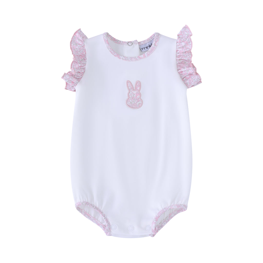 Baby Girl Romper | Liberty Bunny | Pink | Minilabel | SS26