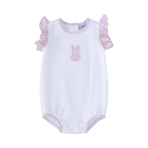 Baby Girl Romper | Liberty Bunny | Pink | Minilabel | SS26