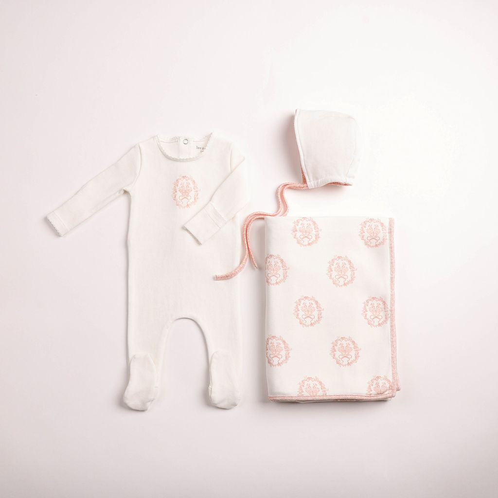 Baby Girl Layette Set | Butterfly Motif | Chalk White Girls | Bee and Dee | AW26