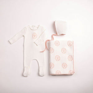 Baby Girl Layette Set | Butterfly Motif | Chalk White Girls | Bee and Dee | AW26