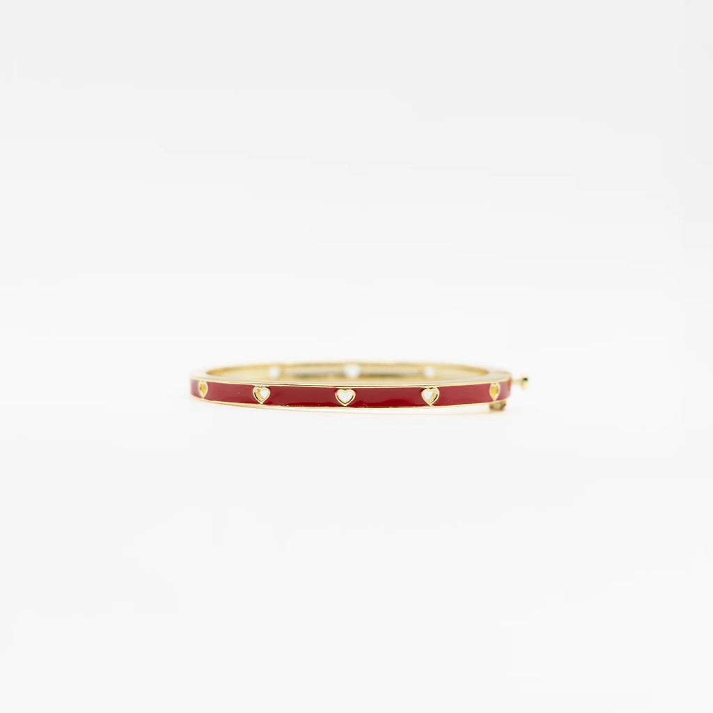 Baby Bangle Bracelet | Red Hearts | Lil Charms
