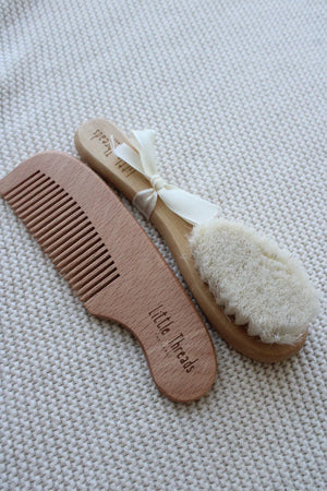 Baby Brush & Comb Set | Wood | Little Threads