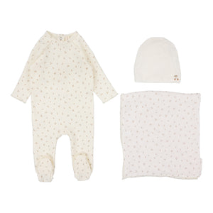 Baby Girl Layette Set | Cherry Print | Cream/Pink | Lil Legs | Aw25