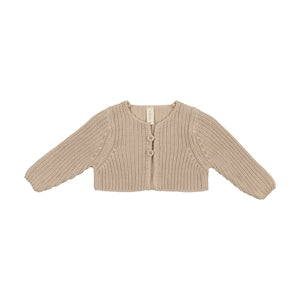 Baby Boy Sweater | Chunky Knit Shrug | Sand | Lil Legs | AW23
