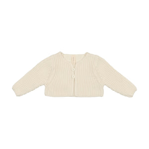 Baby Boy Sweater | Chunky Knit Shrug | Cream Boy | Lil Legs | AW23