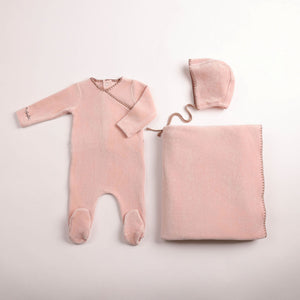 Baby Girl Layette Set | Classic Stitch Velour  | Rose | Bee and Dee | AW26