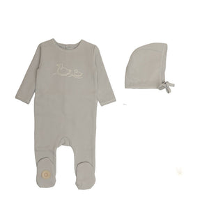 Baby Boy Footie + Hat | Corded Charms | Blue Dawn | Mon Tresor | AW26