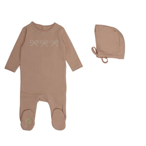 Baby Girl Footie + Hat | Corded Charms | Orchid Pink | Mon Tresor | AW26