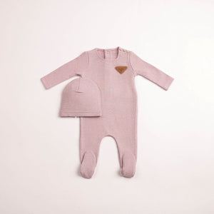 Baby Girl Footie + Hat | Cozy Cotton Collection | Cranberry | Bee and Dee | AW26