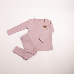Baby Girl 2 Piece Outfit | Cozy Cotton Collection Loungewear | Cranberry | Bee and Dee | AW26