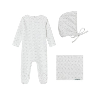 Baby Boy Layette Set | Geometrical Printed | White | Minilabel | AW26