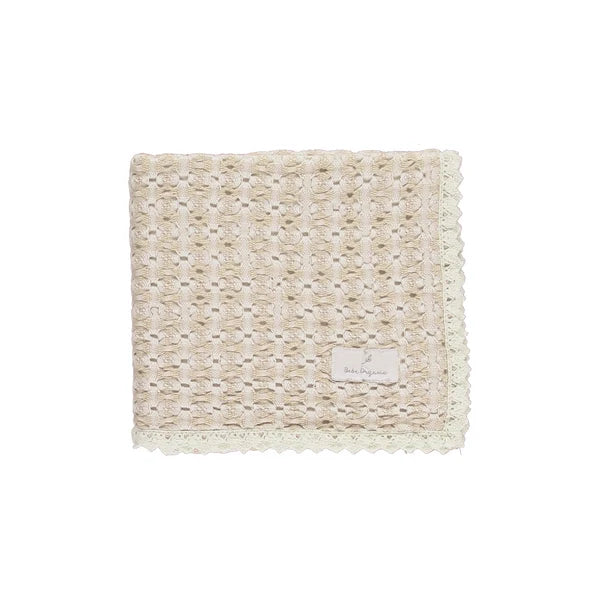 Baby Boy Blanket | Crochet Blanket | Taupe Retro | Bebe Organic | AW26