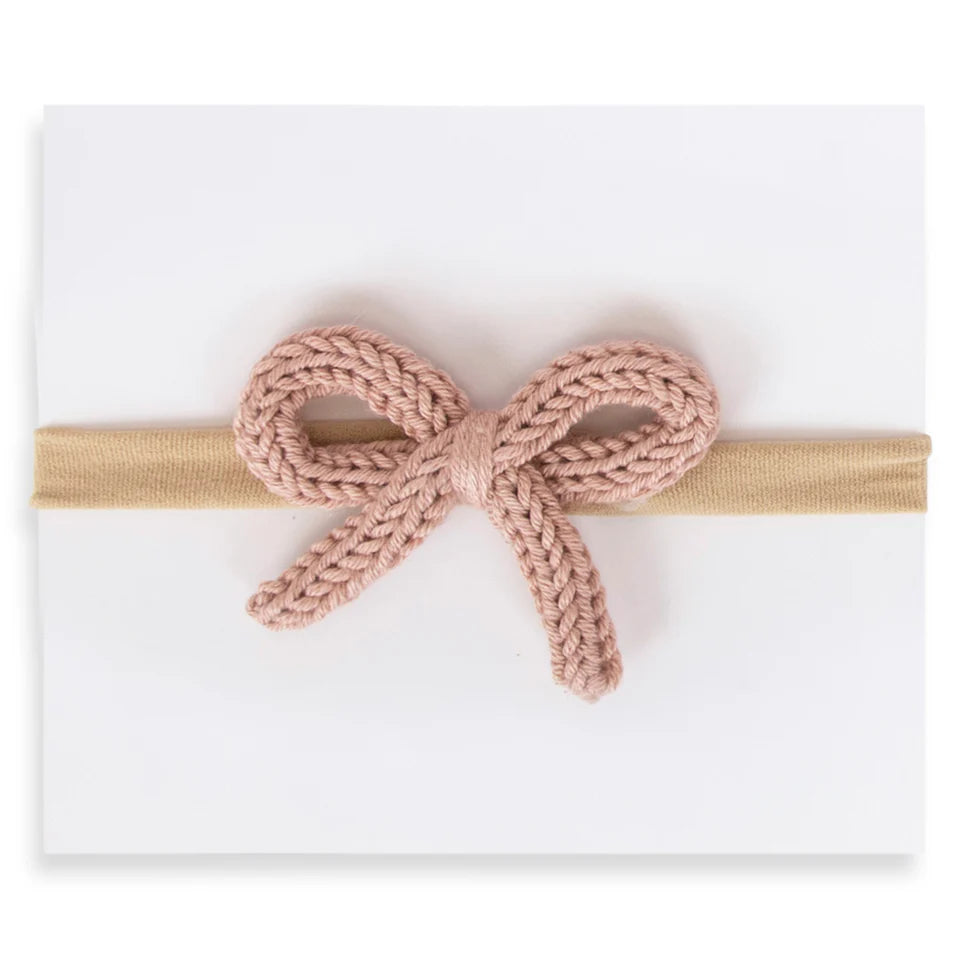 Crochet Mini Headband | Adora | Mauve