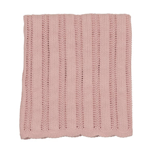 Baby Girl Sweater Blanket Set | Crochette Velour Blanket Set | Champagne Pink | Bee and Dee | AW25
