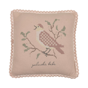 Cross Stitch Knit Pillow | Rose | Peluche | AW26