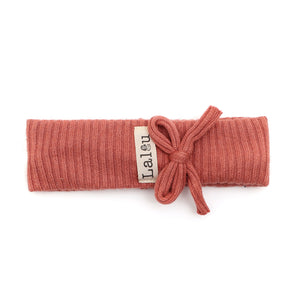 Baby Headband | Knit - Bow On Side | Pink | Lalou Aw23