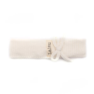 Baby Headband | Knit - Bow On Side | Cream | Lalou Aw23