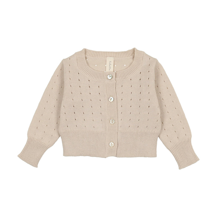 Baby Boy Cardigan | Dotted Knit | Taupe | Lil Legs