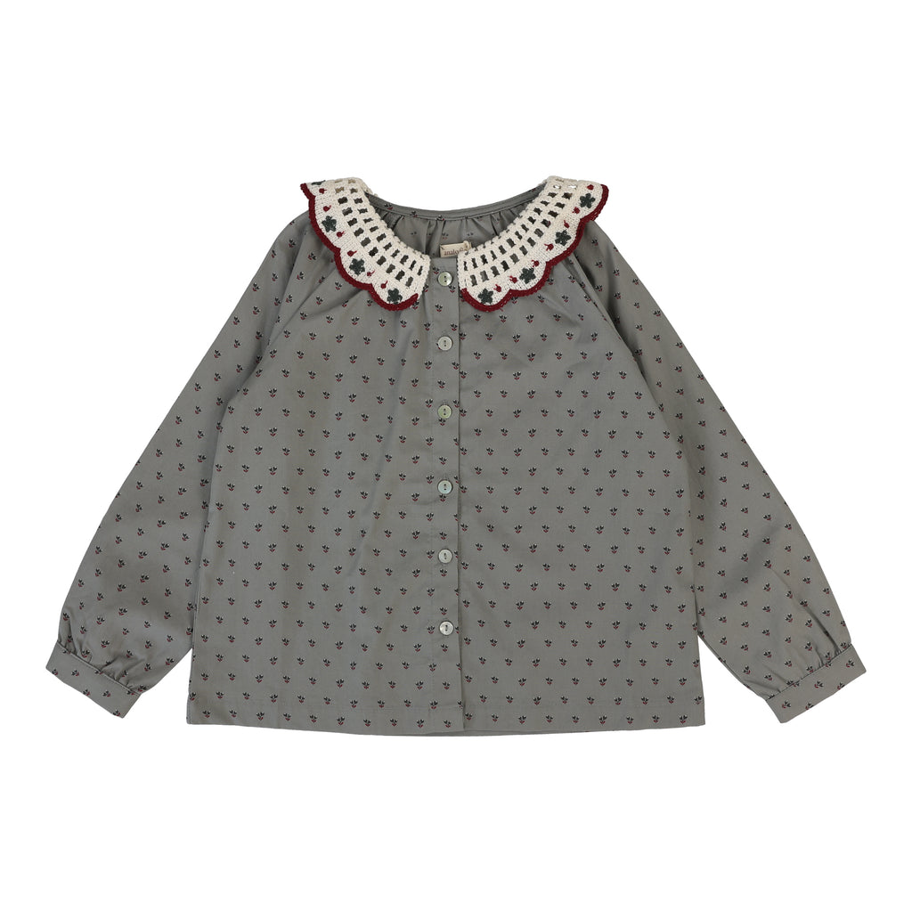 Baby Blouse | Primrose  | Pale Grey | Lil Legs | Aw25