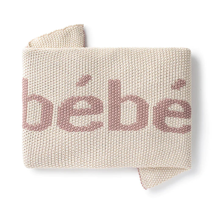 Knit Baby Blanket | Bebe | Blush | Domani Bebe