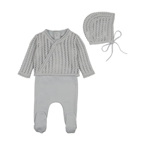 Baby Boy 2 Piece Outfit | Dainty Sweater | London Fog | Bee and Dee | AW25