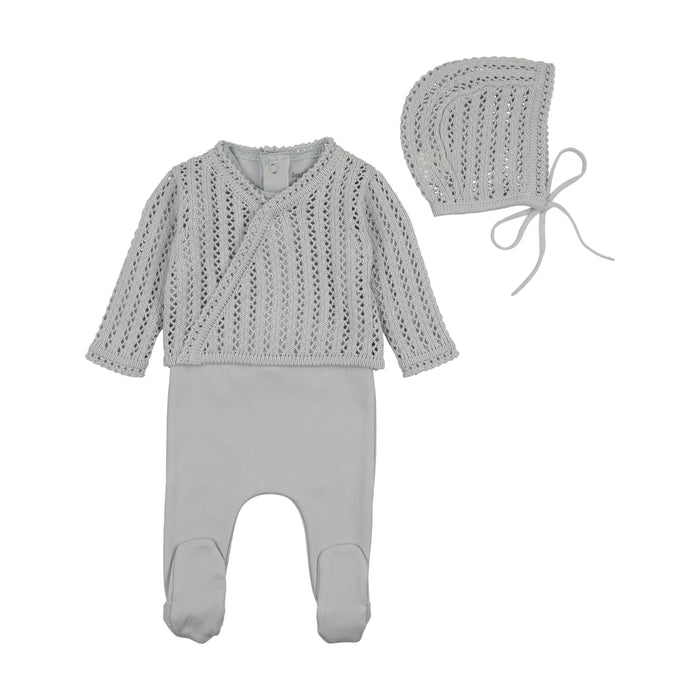 Baby Boy 2 Piece Outfit | Dainty Sweater | London Fog | Bee and Dee | AW25