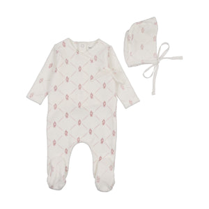 Baby Girl Layette Set | Diamond Cone | Chalk White | Bee and Dee | AW25