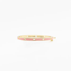 Baby Bangle Bracelet | Pink Hearts | Lil Charms