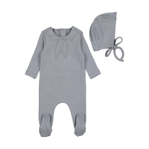 Baby Boy Layette Set | Embossed Collar | Dusty Blue | Bee and Dee | SS26