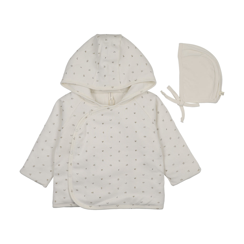 Baby Boy Jacket | Padded Bitsy Floral | Cream/Oat | Lil Legs |AW26