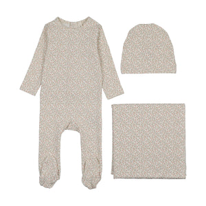 Baby Girl Layette Set | Dahlia Vines Print | Cream/Pink | Lil Legs | AW26
