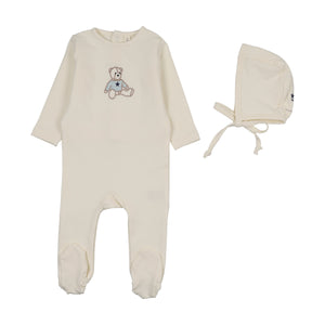 Baby Boy Footie + Hat | Sweet Bear | Blue | Lil Legs | AW26