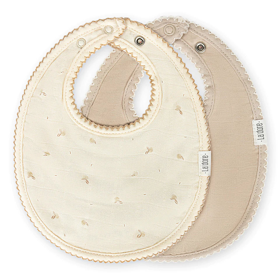 Baby Neutral Muslin Bib | 2 Pack | Fruit | Adora