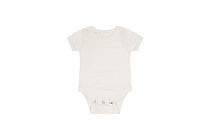 Baby Neutral Romper | Knit Pointelle | White | Kipp
