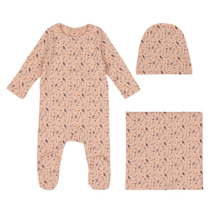 Baby Girl Layette Set | Printed Willow | Pink | Minilabel | AW25
