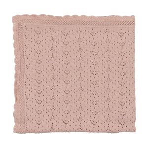 Baby Girl Blanket | Heart Knit | Pink | Lil Legs