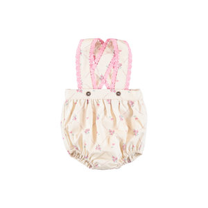Baby Girl Overall | Heidi | Needlepoint Print | Bebe Organic | AW26
