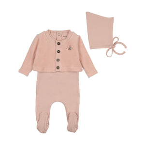 Baby Girl Footie + Hat | How Charming | Sand Pink | Bee and Dee | AW25