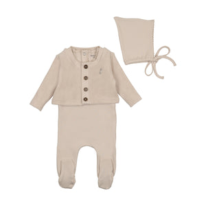 Baby Boy Footie + Hat | How Charming | Ivory | Bee and Dee | AW25