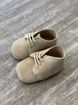 Baby Bootie | Suede Lace Up | Sand | Elephantito