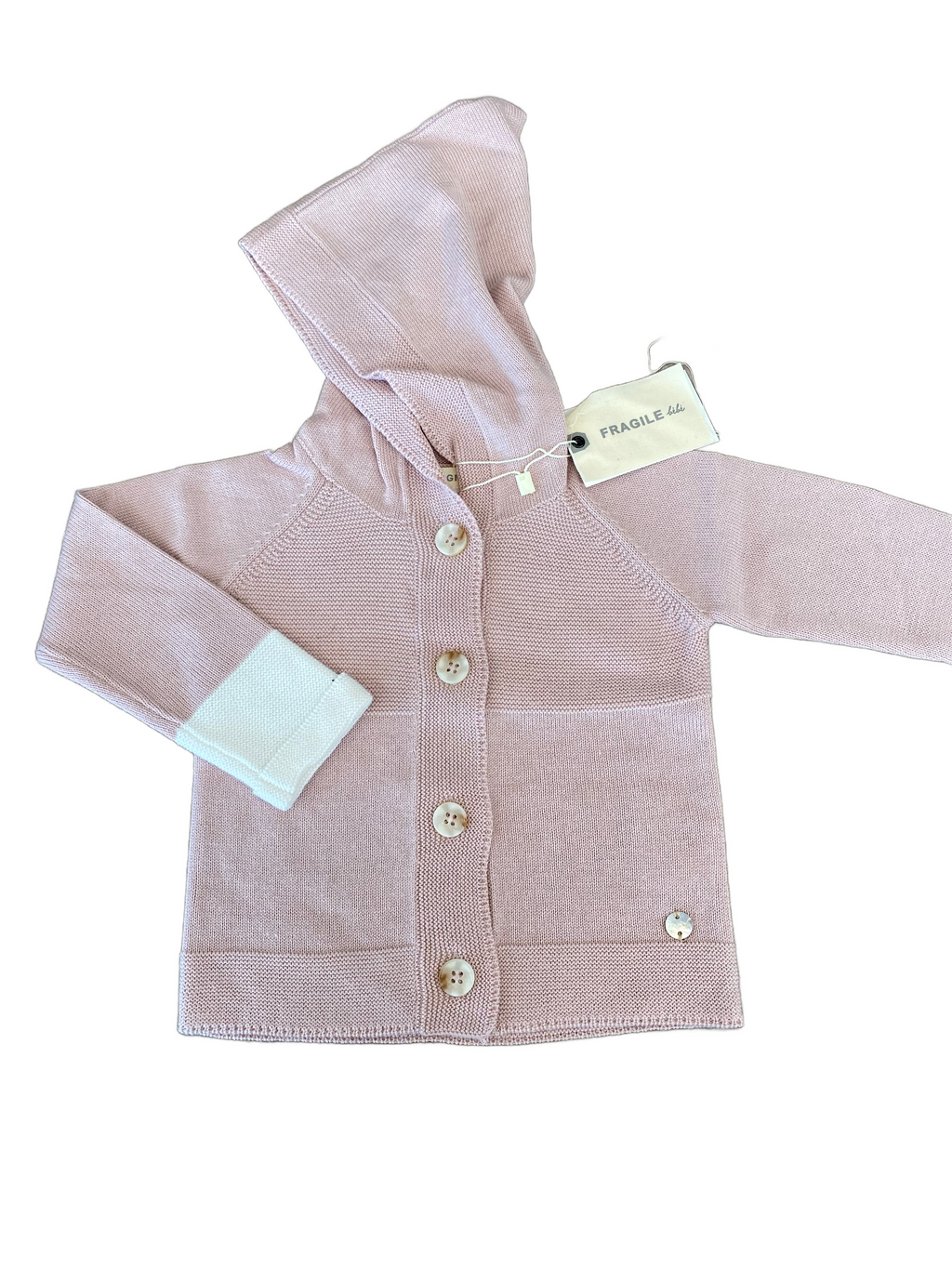 Baby Girl Hooded Cardigan | Petal | Fragile