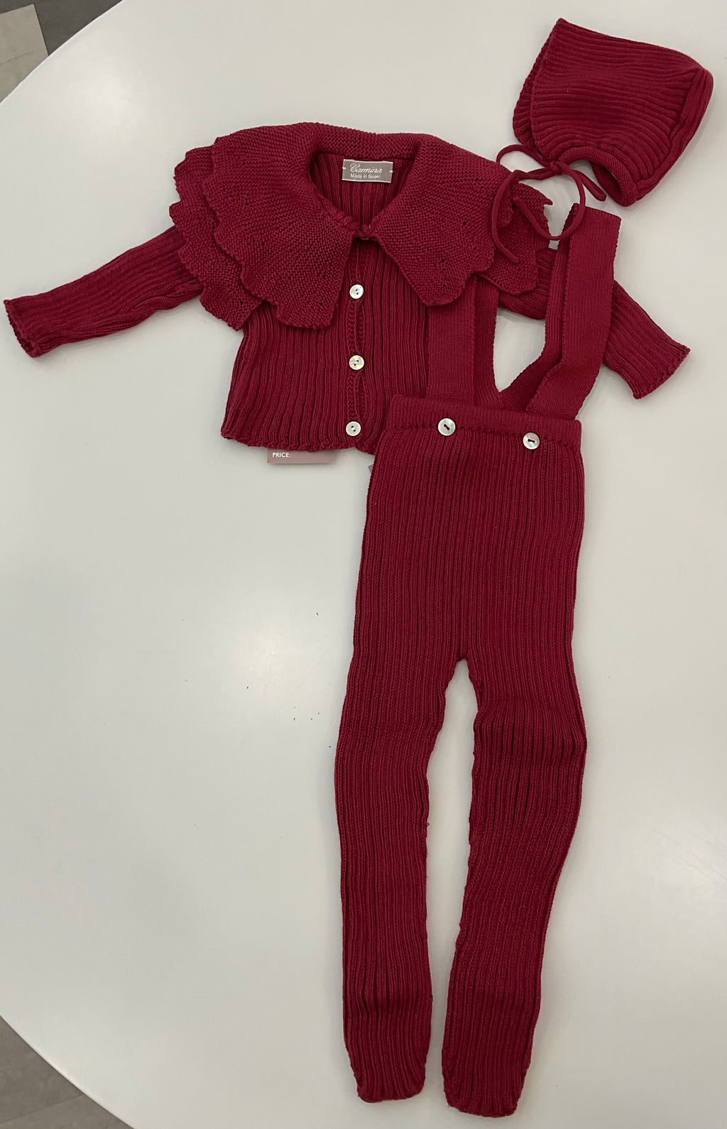 Baby Girl Knit Outfit | Cherry | Carmina | AW26