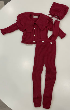 Baby Girl Knit Outfit | Cherry | Carmina | AW26