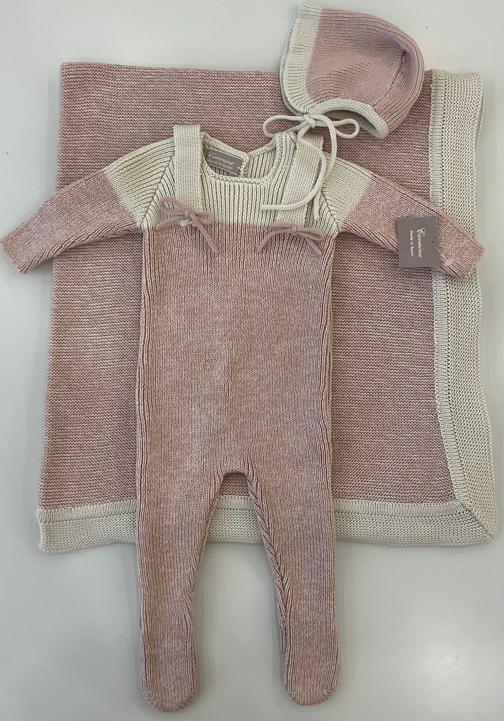 Baby Girl Layette Set | Pink With Cream | Carmina | AW26