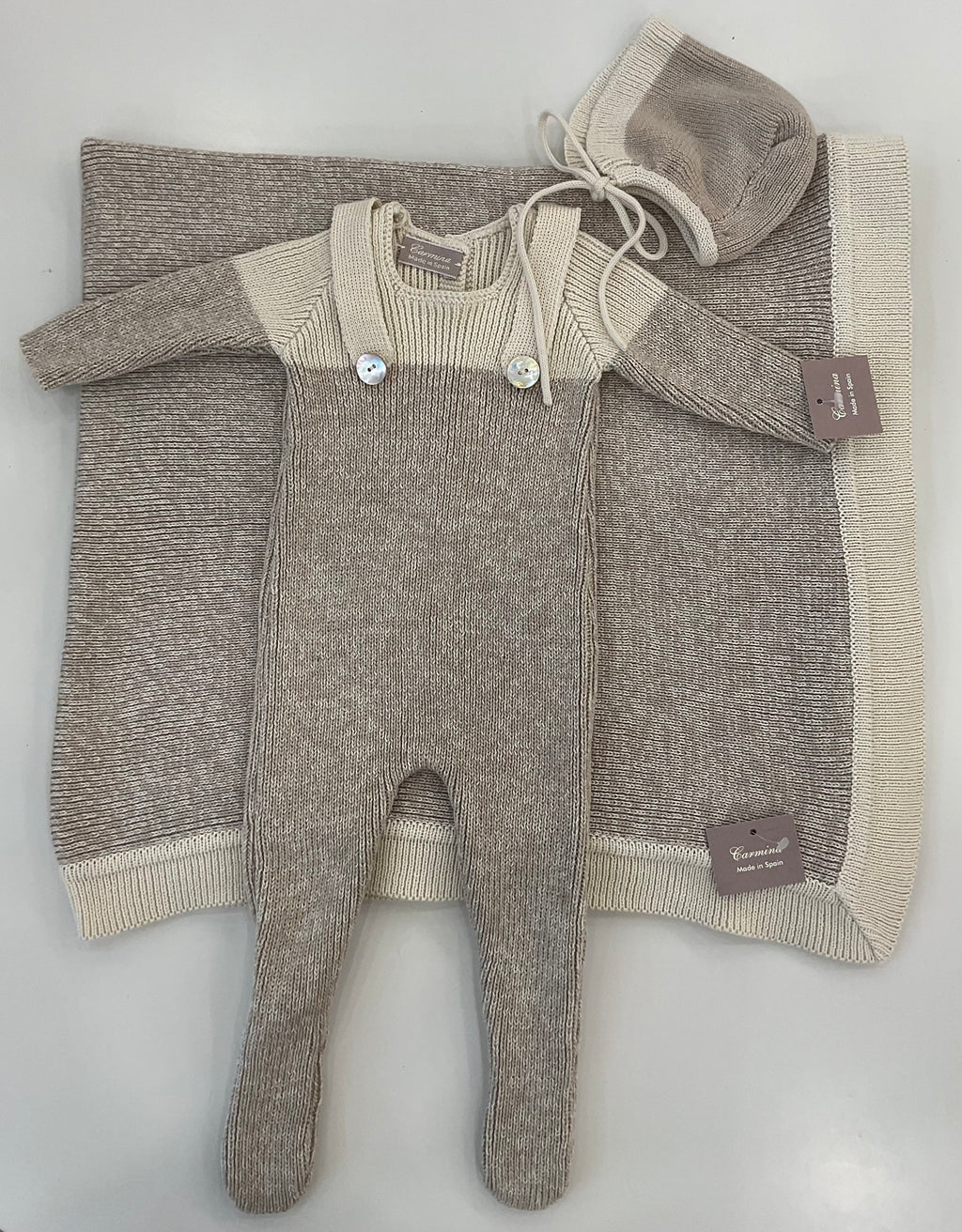 Baby Boy Layette Set | Oat With Cream | Carmina | AW26